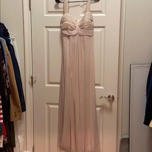 Onyx Nite Blush Glitter Gown